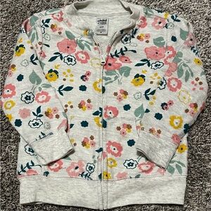Child of Mine Floral Zip-Up Jacket - Pink, Yellow, Green